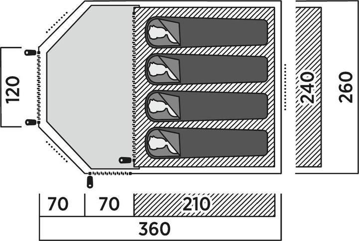 Actual product image Easy Camp Blazar 400 (Dome tent, 5.80 kg, 4 persons)