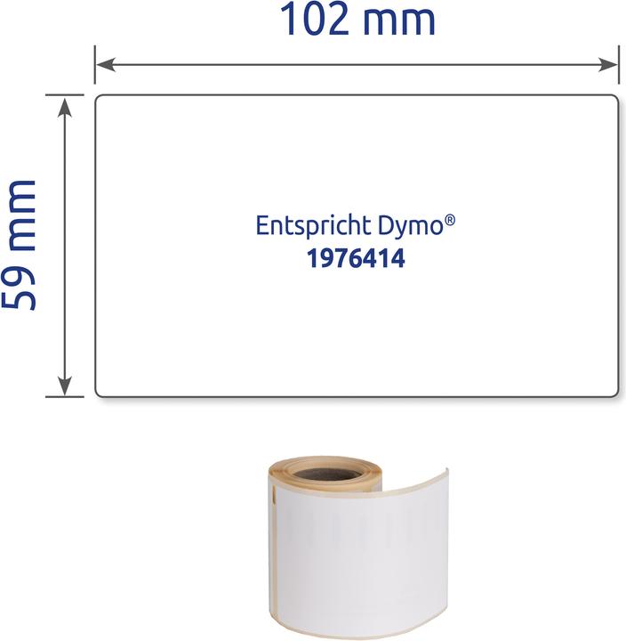 Productafbeelding Avery Duurzame rollabels, 59 x 102 mm hechten stevig aan moeilijke oppervlakken, wa