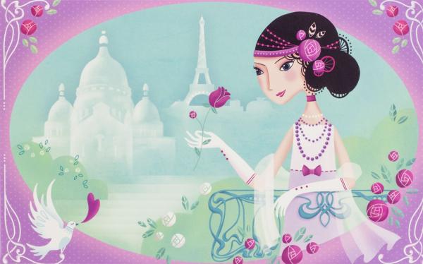 Image du produit Ulysse Couleurs d'Enfance Coffre à musique Coffre à jeux Paris au printemps