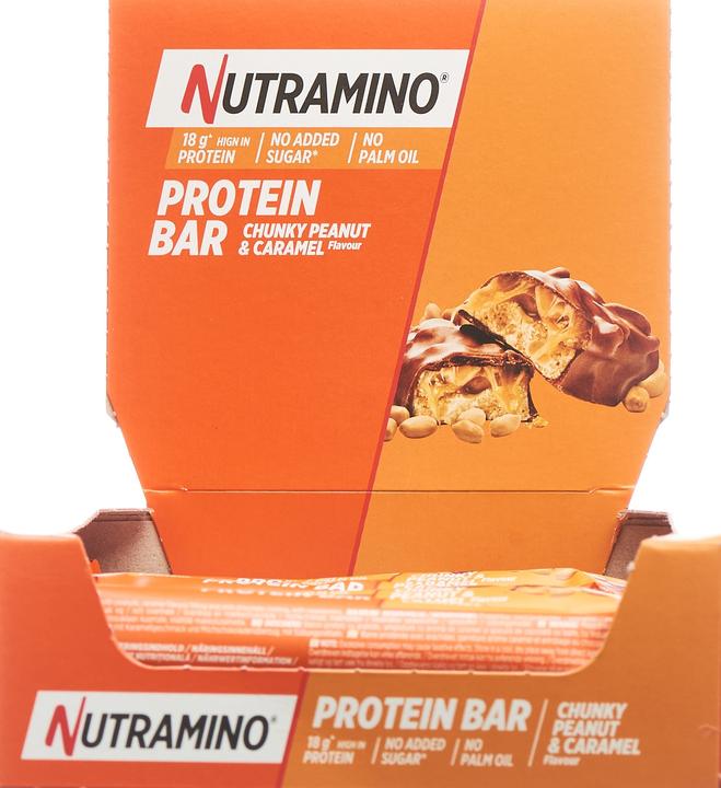 Produktbild Nutramino Proteinbar Chunky Peanut & Caramel (Chunky Peanut & Caramel, 1 Stk., 760 g)