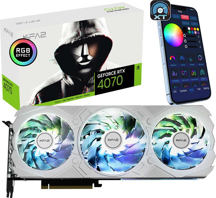 Produktbild KFA2 GeForce RTX 4070 EX Gamer White (12 GB)
