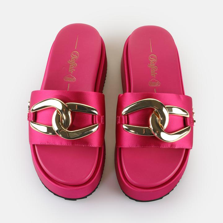 Image du produit Buffalo mules noa slide chain - vegan satin (40)