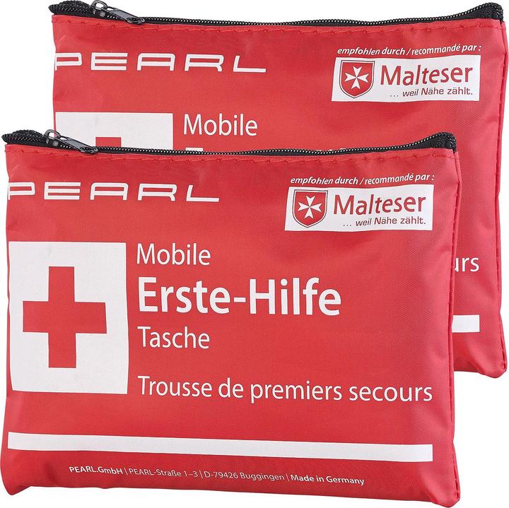 Immagine prodotto Pearl Set di 2 borse di pronto soccorso mobili, idrorepellenti, 24 pezzi ciascuna (Accessori per kit di primo soccorso)