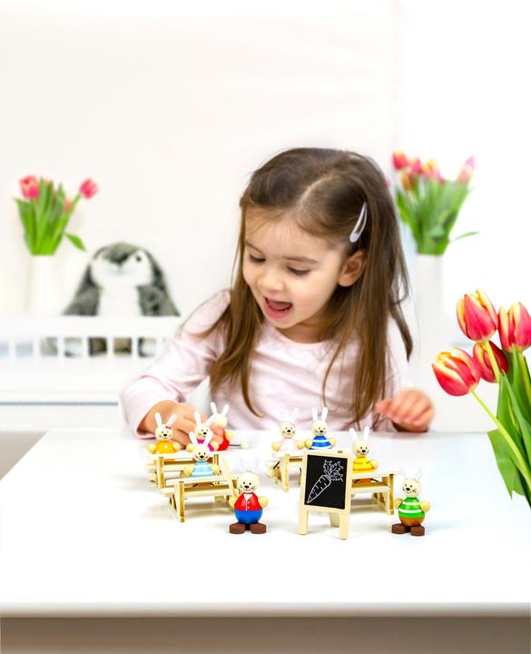 Actual product image small foot Bunny school playset