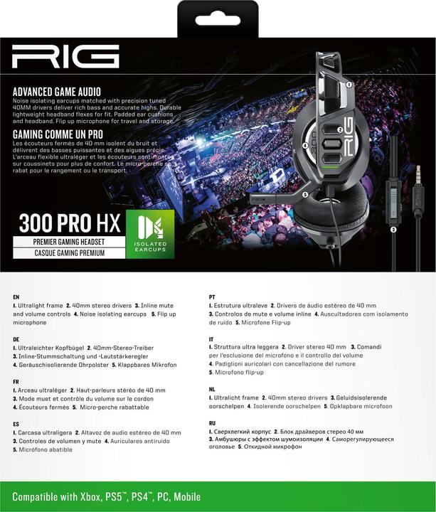 Actual product image Nacon Gaming RIG 300 PRO HX (Cable)