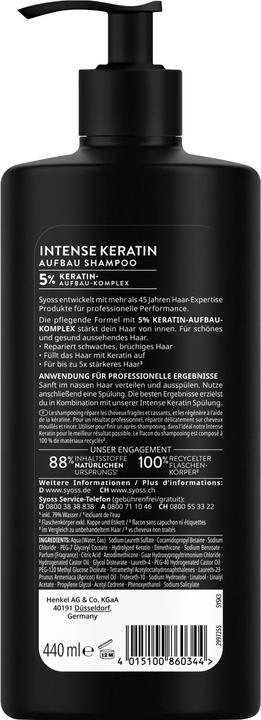 Image du produit Syoss Kératine intense (440 ml, Shampoing liquide)