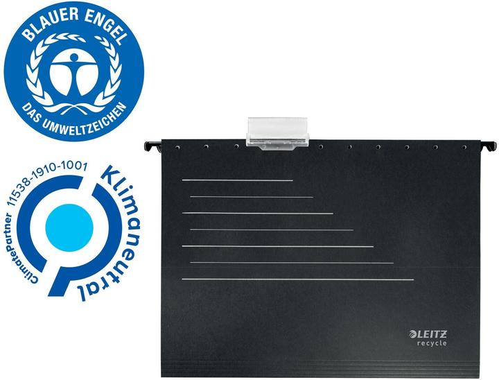 Actual product image Leitz Suspension files ALPHA® recycle 1921 black (A4, 10 x)