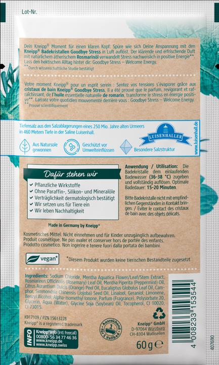Actual product image Kneipp Goodbye Stress (Bath salts)