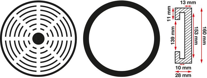 Actual product image BGS Rubber Pad for Auto Lifts Ø 160 mm (13.50 cm, 16 cm)