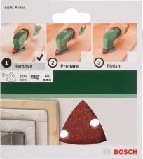 Actual product image Bosch Zubehör 5-piece sanding sheet set for delta sander K = 60 (60)