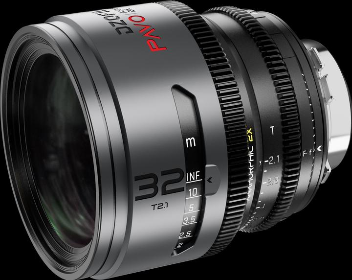 Dzofilm Pavo 2x Anamorphic 32mm T2.1 for PL/EF Mount (S35) metric - Golden Coating (PL, APS-C / DX)