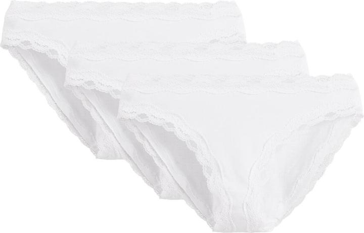 Produktbild La Redoute Collections 3er-Pack Slips aus Baumwolle und Spitze (42, 3er Pack)