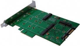 Actual product image Exsys SATA 3 to M.2 SSDx2 or mSATA SSD x 2 RAID card with 3.5" metal frame or PCIe and slot bracket