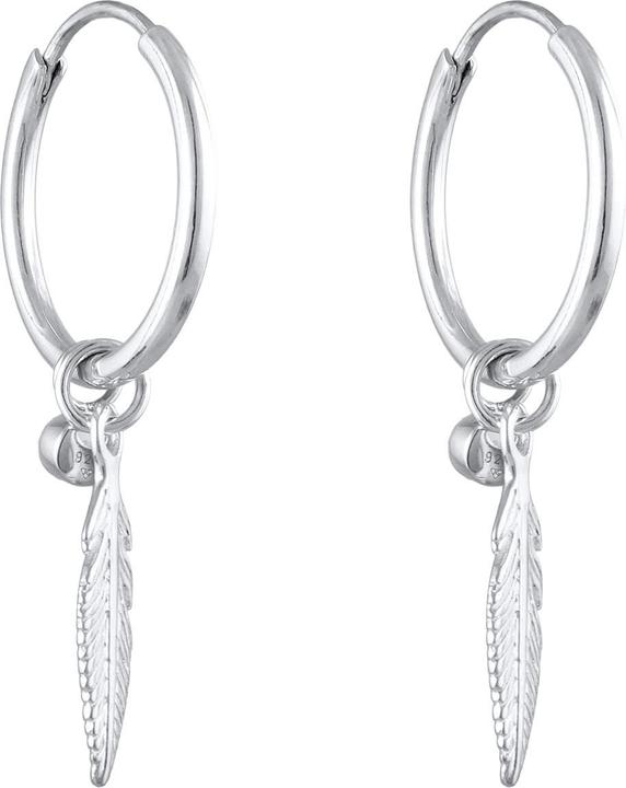 Actual product image Elli Creoles feather (925 Silver)