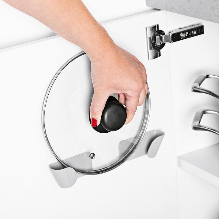 Actual product image Pot lid holder grey set of 3 (Plastic)
