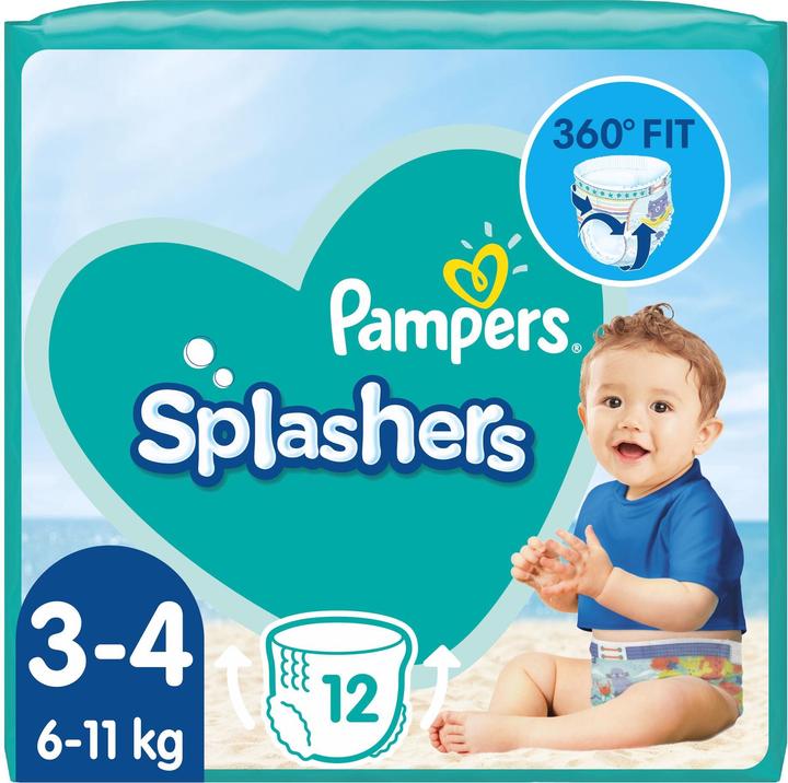 Image du produit Pampers Splashers (Taille 3, Taille 4, Pack, 12 pièce(s))