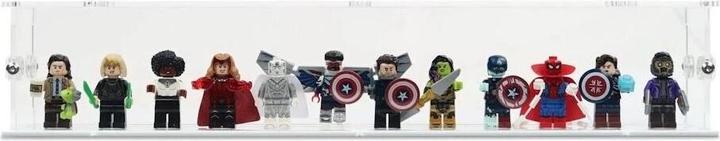 Actual product image iDisplayit Acrylic display for 12 LEGO® minifigures (with white base and studs)