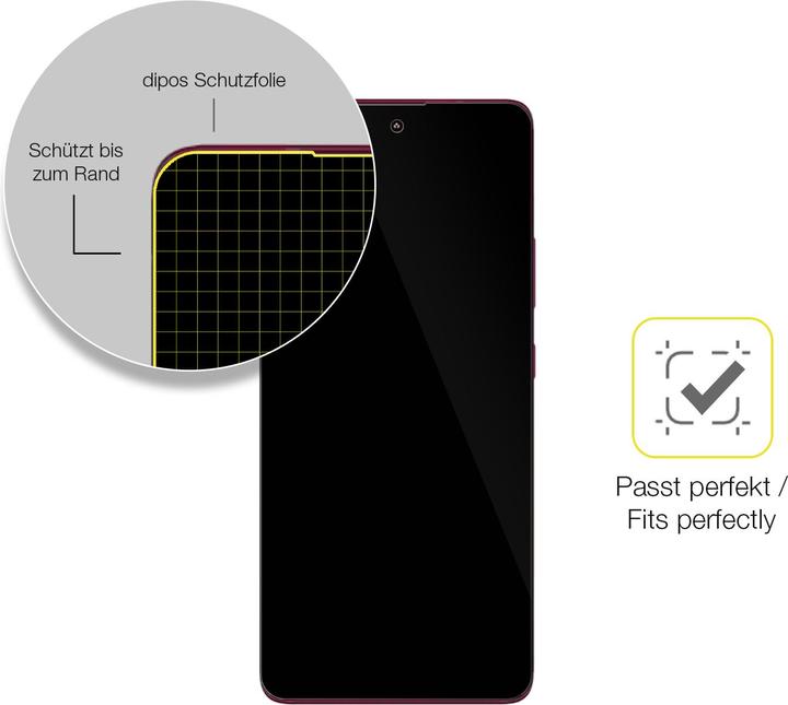 Actual product image Dipos 3D Full Cover Screen Protector (1 Piece, Motorola Edge 30 Fusion)