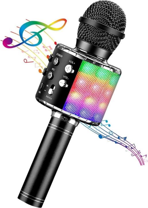 Actual product image Esmée Karaoke microphone with Bluetooth, AUX & speaker - Black (iOS/Android)