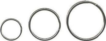 Actual product image Alco Key ring 30mm metal shiny nickel plated silver 100 pcs/pack.