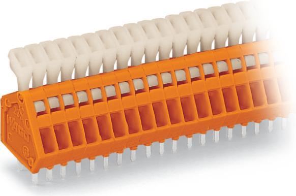 Actual product image Wago 6 way cage clamp connector,2.54mm pitch
