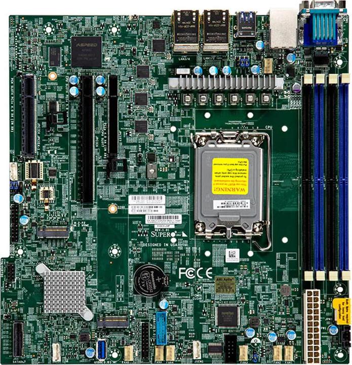 Actual product image Supermicro Motherboard X13SCH-LN4F (retail pack) (LGA 1700, Intel C266, mATX)