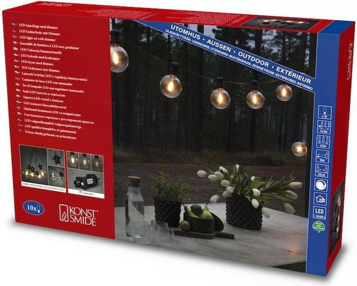 Actual product image Konstsmide 10 LED light chain Retro 4,50 m light colour amber dimmable (4.50 m)