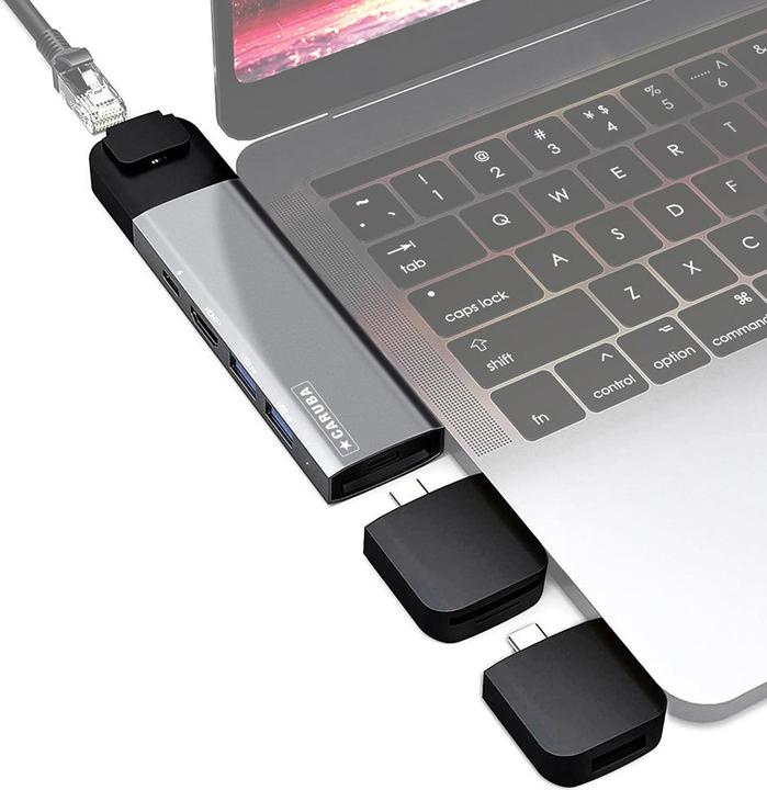 Produktbild Caruba multifunktionel 9 in 1 USB C Hub Space Grau (USB-C)