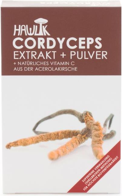 Produktbild Hawlik Cordyceps Extrakt + Pulver Kapsel (120 Stück, Kapseln, 109 g)