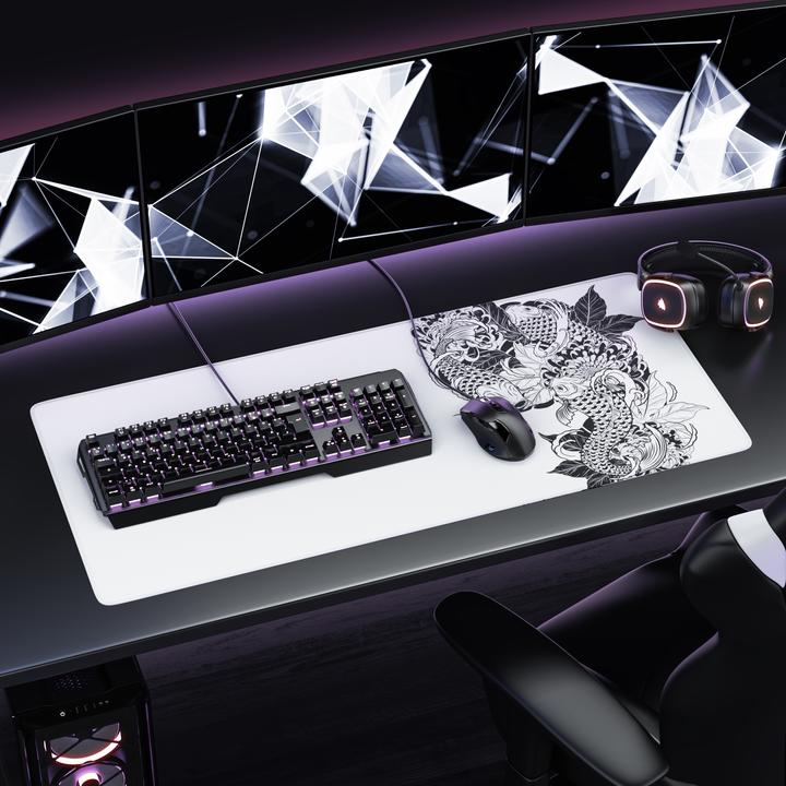 Actual product image Titanwolf Gaming mouse pad, 900 x 400mm XXL speed gaming mouse mat, mouse pad extra large surface, Koi Tattoo (XXL)