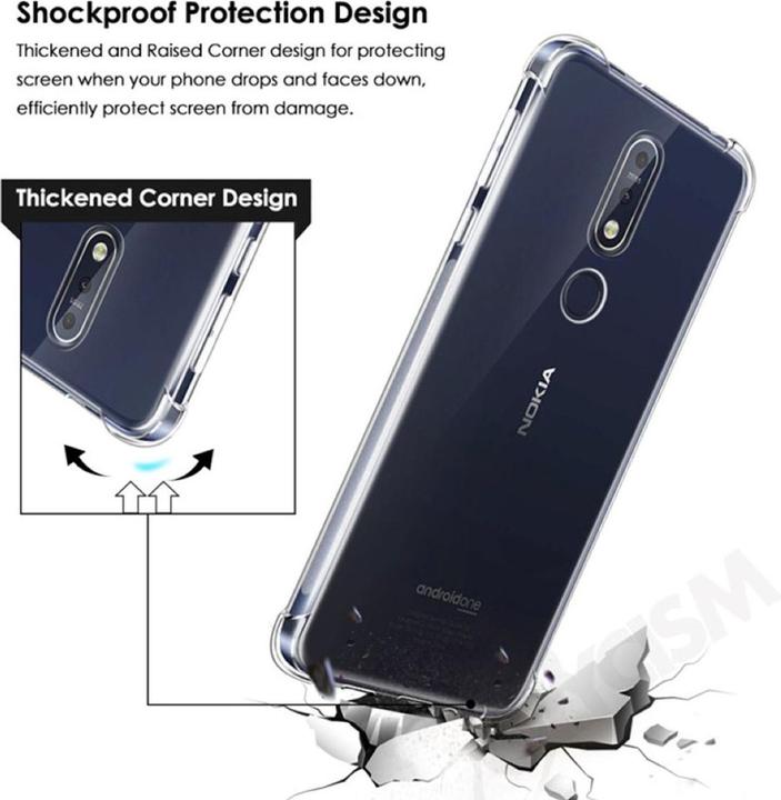 Actual product image König Design Nokia 3.1 Plus Clear Mobile Case Cover Bumper Transparent (Nokia 3.1 Plus)