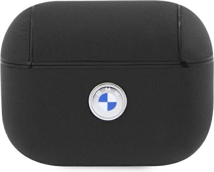 Immagine prodotto BMW BMAP2SSLBK Cover per AirPods Pro 2 in pelle nera/argento Geniune Logo (Manicotto per cuffie)