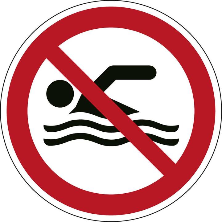 Actual product image Brady ISO safety sign - No swimming