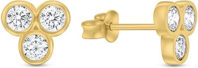 Produktbild Brilio Silver - Minimalist gold-plated earrings EA349Y