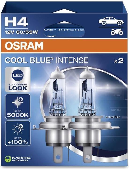 Produktbild Osram 4062172387415 Halogen Leuchtmittel COOL BLUE® INTENSE H4 55 W 12 V (H4)