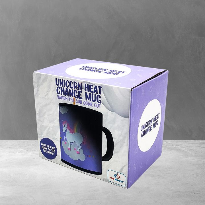 Image du produit Thumbs Up Mad Monkey Tasse "Licorne" changement de couleur 300ml noir (300 ml, 1 x)