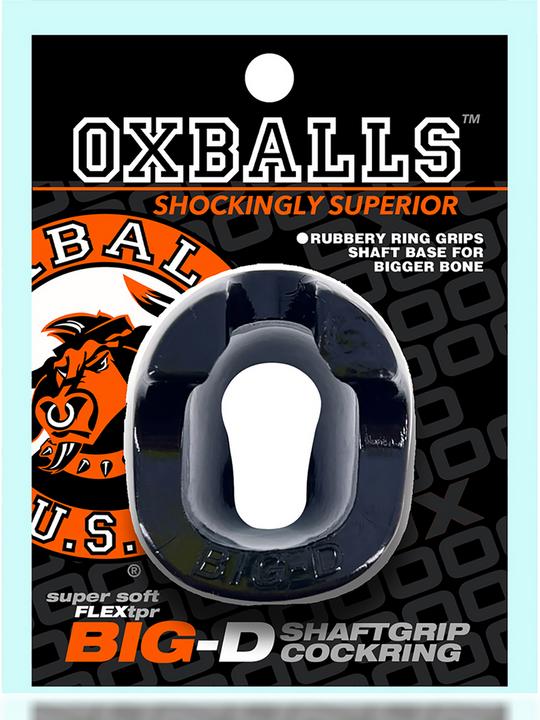 Productafbeelding Oxballs Big-D Schachtgreep Cockring Zwart (4 cm)