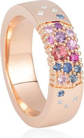Produktbild Breuning RING - E.ROSA TURMALIN/Brill. 0,035 Ct. H/si (55, 750/18 K Gold)