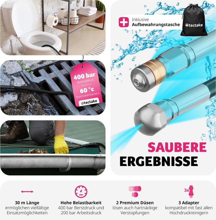 Produktbild tectake Rohrreinigungsschlauch (1 Stk.)