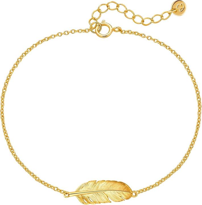Glanzstücke München Damen Armband Feder Sterling Silber - 35044 (17 cm, Sterling Silber)