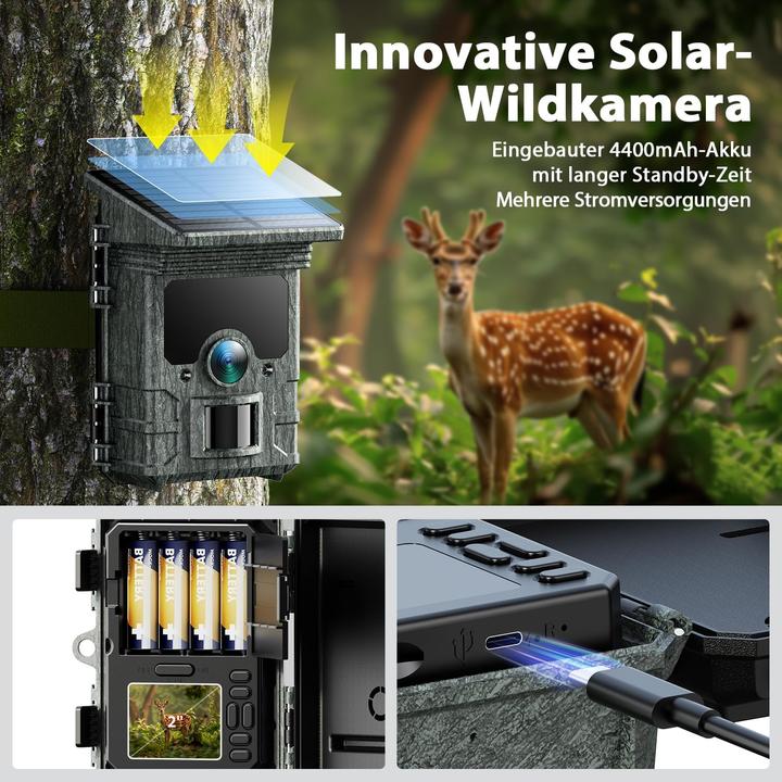 Actual product image Voopeak Wildkamera Solar mit Handyübertragung