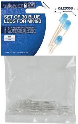 Produktbild Velleman SET OF 30 BLUE 3 mm LEDs FOR MK193