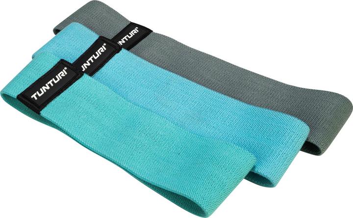 Tunturi Textil Resistance Band Widerstandsbänder 3er Set (0.30 m, Medium, Strong, Easy)