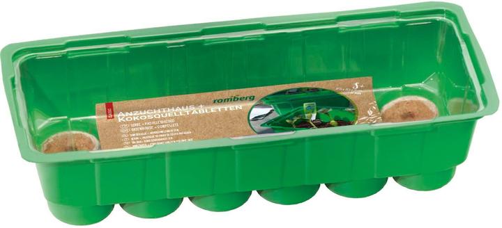 Produktbild Romberg Anzuchthaus S PLUS COCO 27,5 x 11,5 x 11 cm +12 Kokos-Quelltabletten