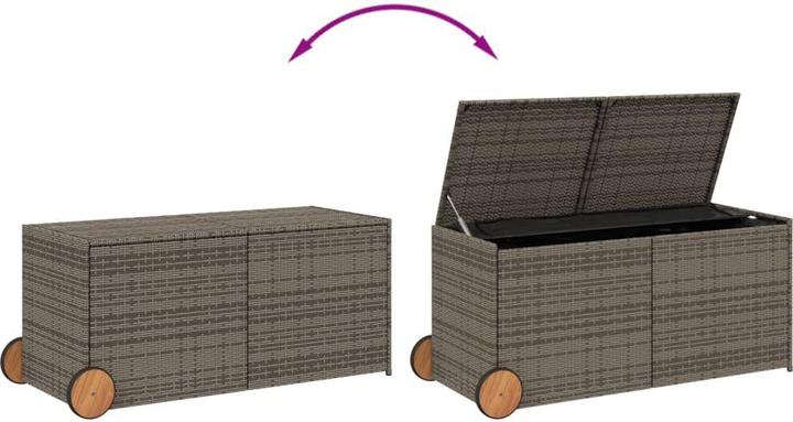 Produktbild VidaXL Gartentruhe mit Rollen 283L