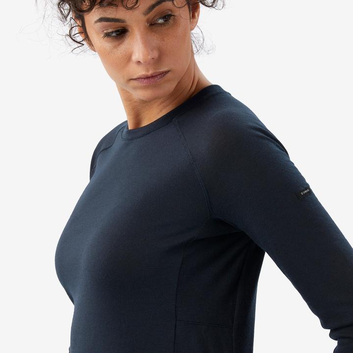 Actual product image Forclaz Merinoshirt Damen langarm - Merino Resist blau (XL)