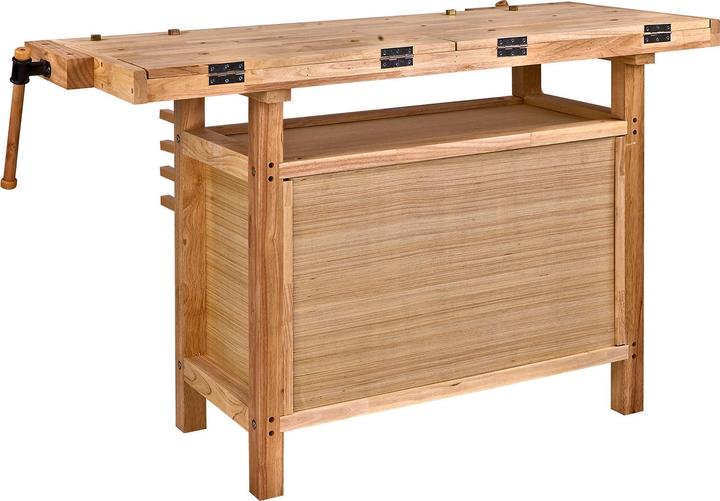 Immagine prodotto Dema Banco di piallatura Banco di lavoro in legno massiccio 125x50x85cm (50 cm, 125 cm)
