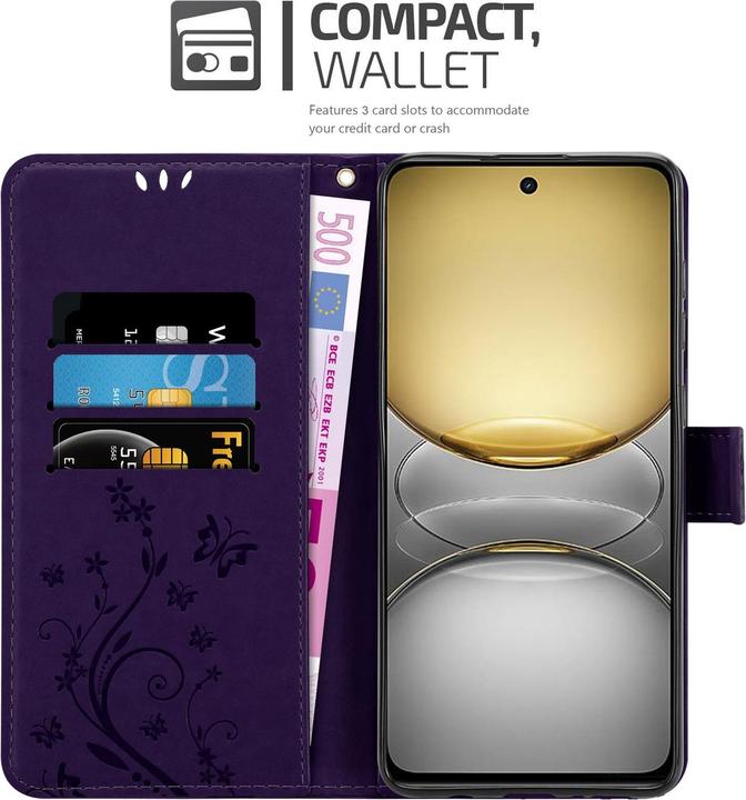 Actual product image Cadorabo Case for Realme C75 Flower Book (Siemens CC75)