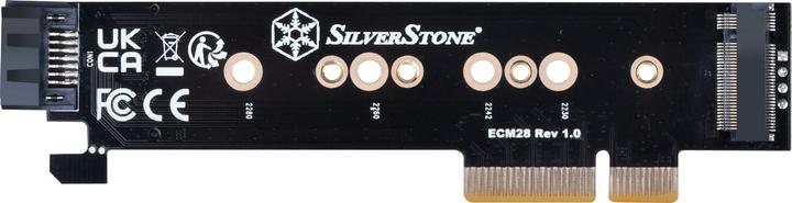 Productafbeelding Silverstone SST-ECM28 - 1x NVMe + 1x SATA M.2 SSD naar PCI-E x4 1U adapterkaart