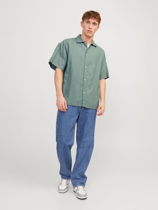 Actual product image Jack & Jones Jorfaro Linen Oversized Shirt Ss Sn (S)